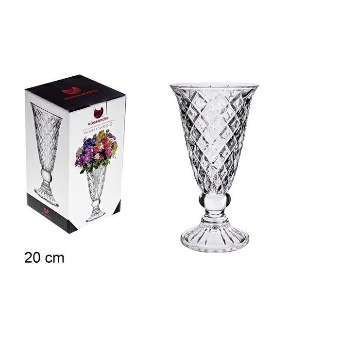 VASO IN VETRO VENEZA MODELLO D 20 CM